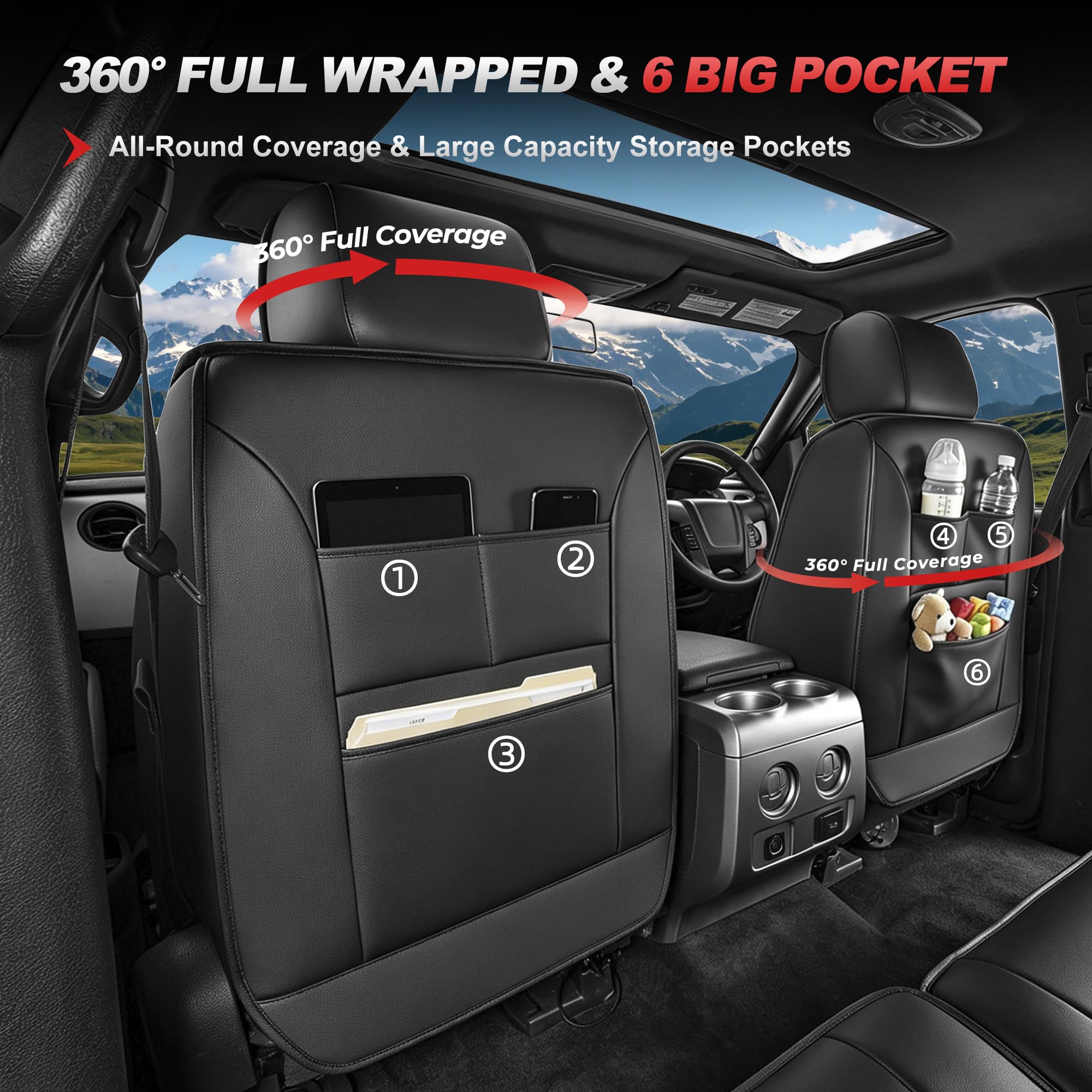 JIAMAOXIN steering wheel cover included for coordinated interior protection