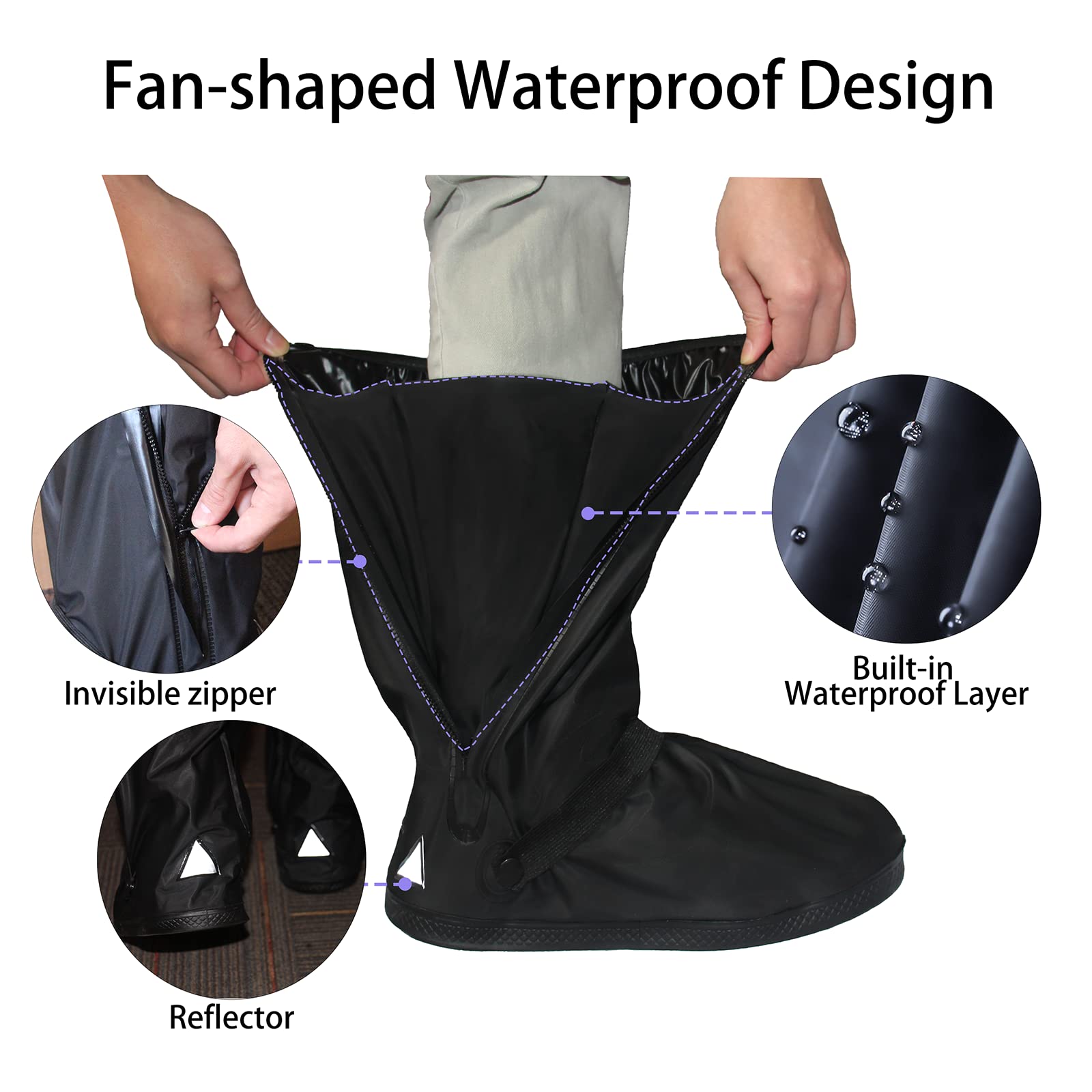 Jikamul folded shoe cover inside waterproof pouch for easy transport