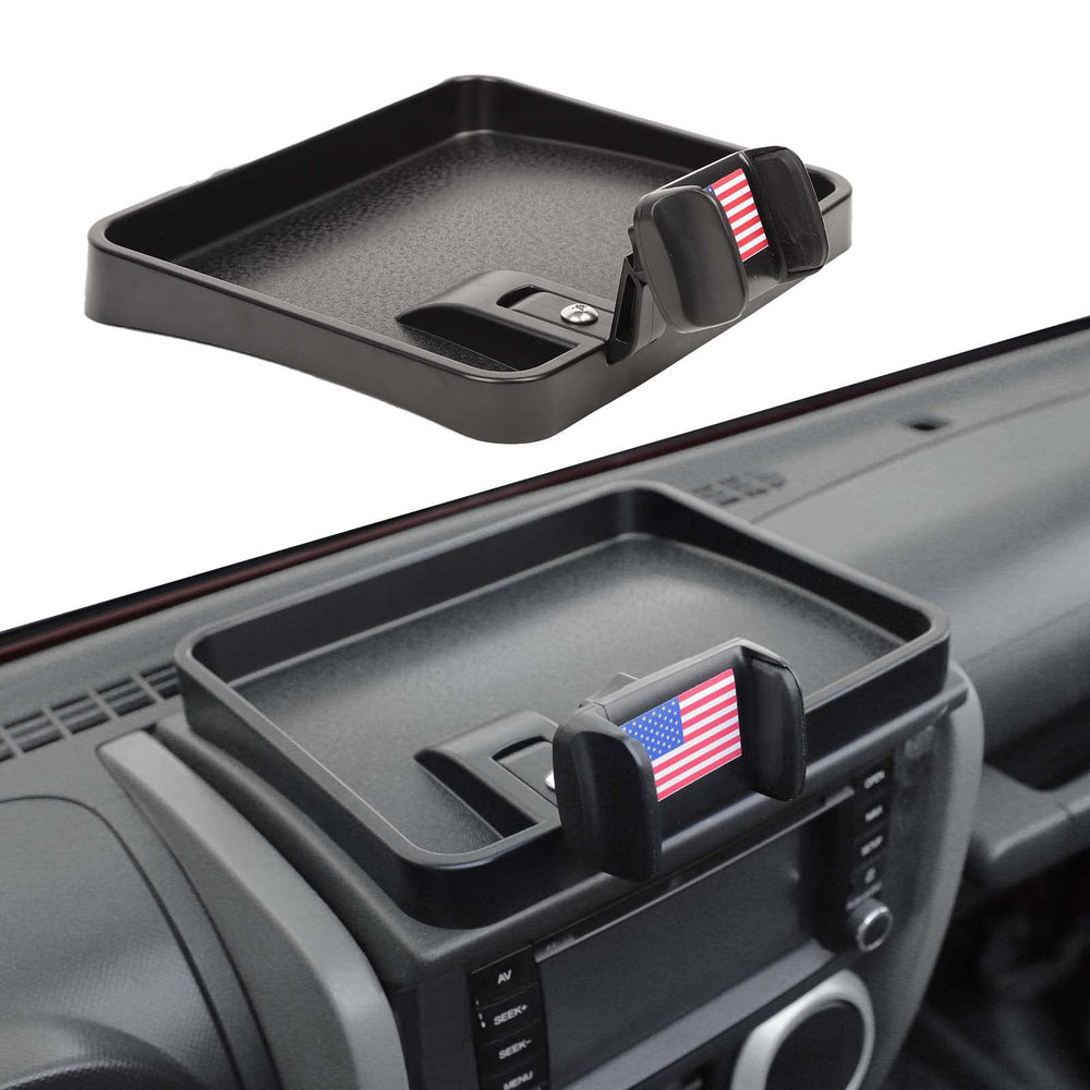 Jimen front view of dash-mounted organizer showing clean fit and easy access