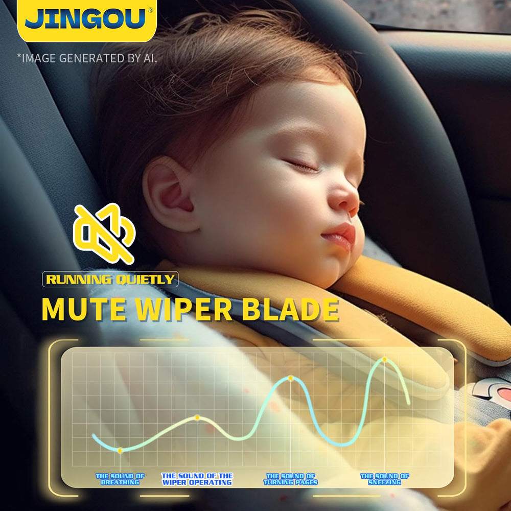 JINGOU in-car windshield view showing clearer vision while driving