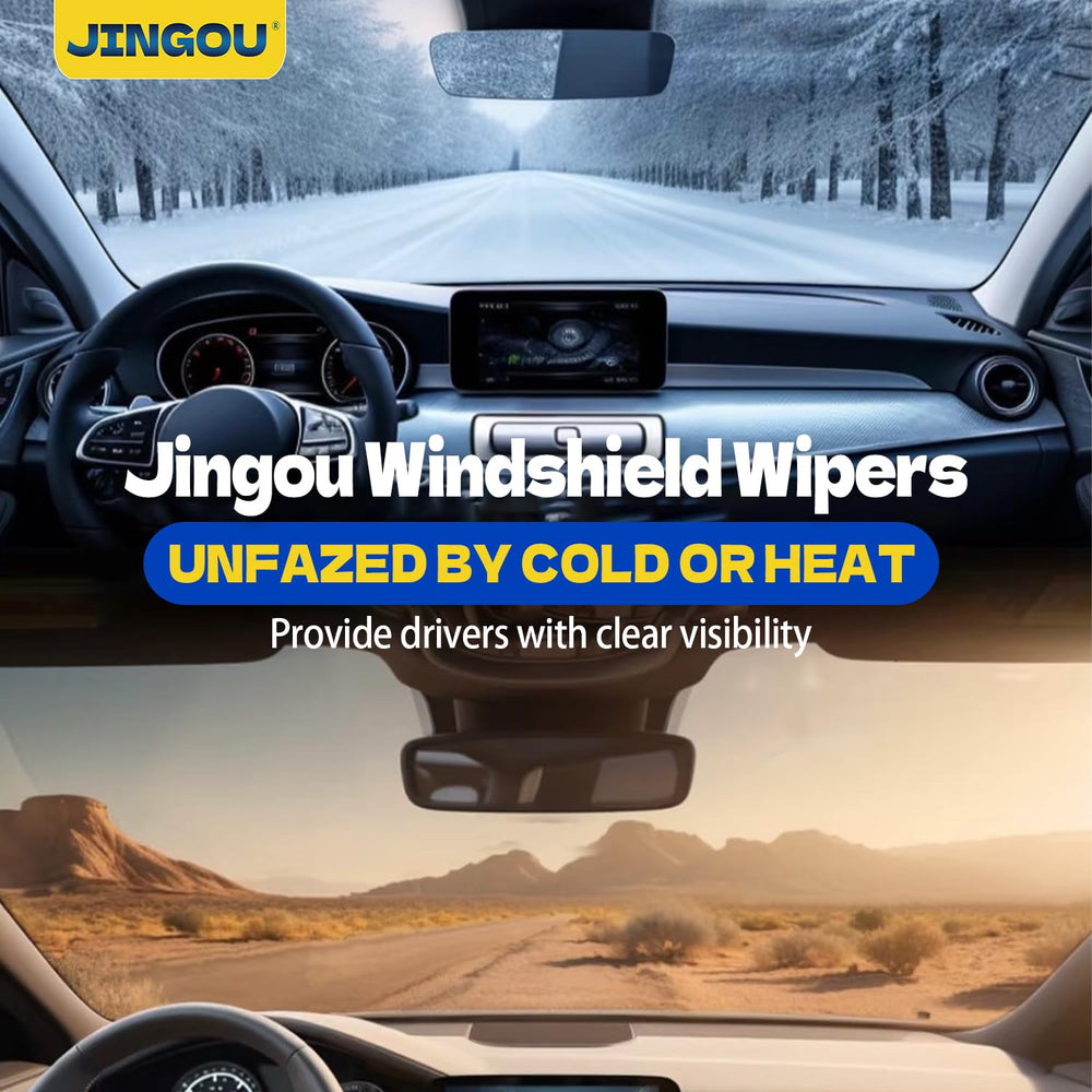 JINGOU blades being installed on Nissan windshield for quick fit benefit