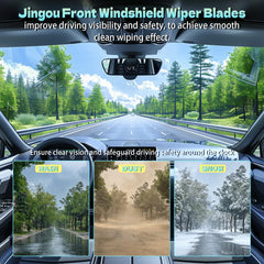 JINGOU blades installed on a 2000 Honda Civic improving visibility