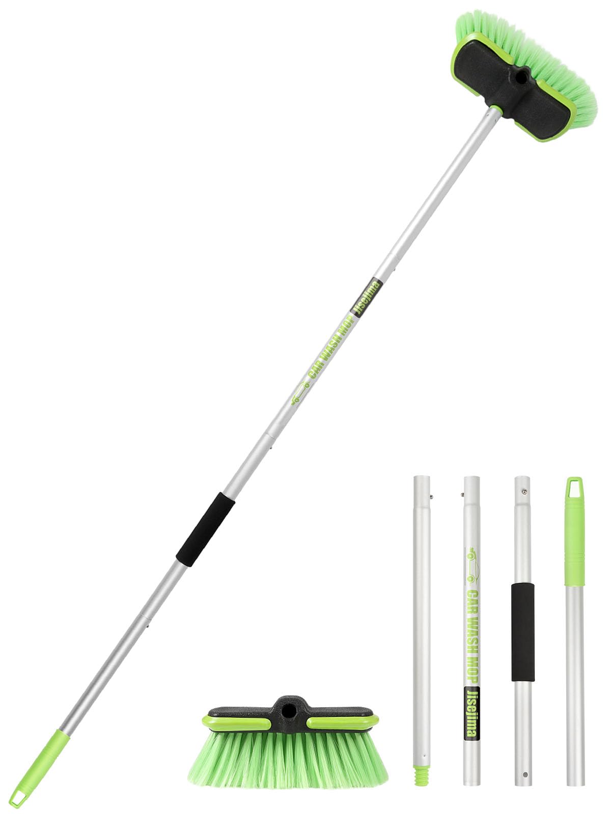 Jisejima front view of brush showing full head and handle, gentle-clean benefit