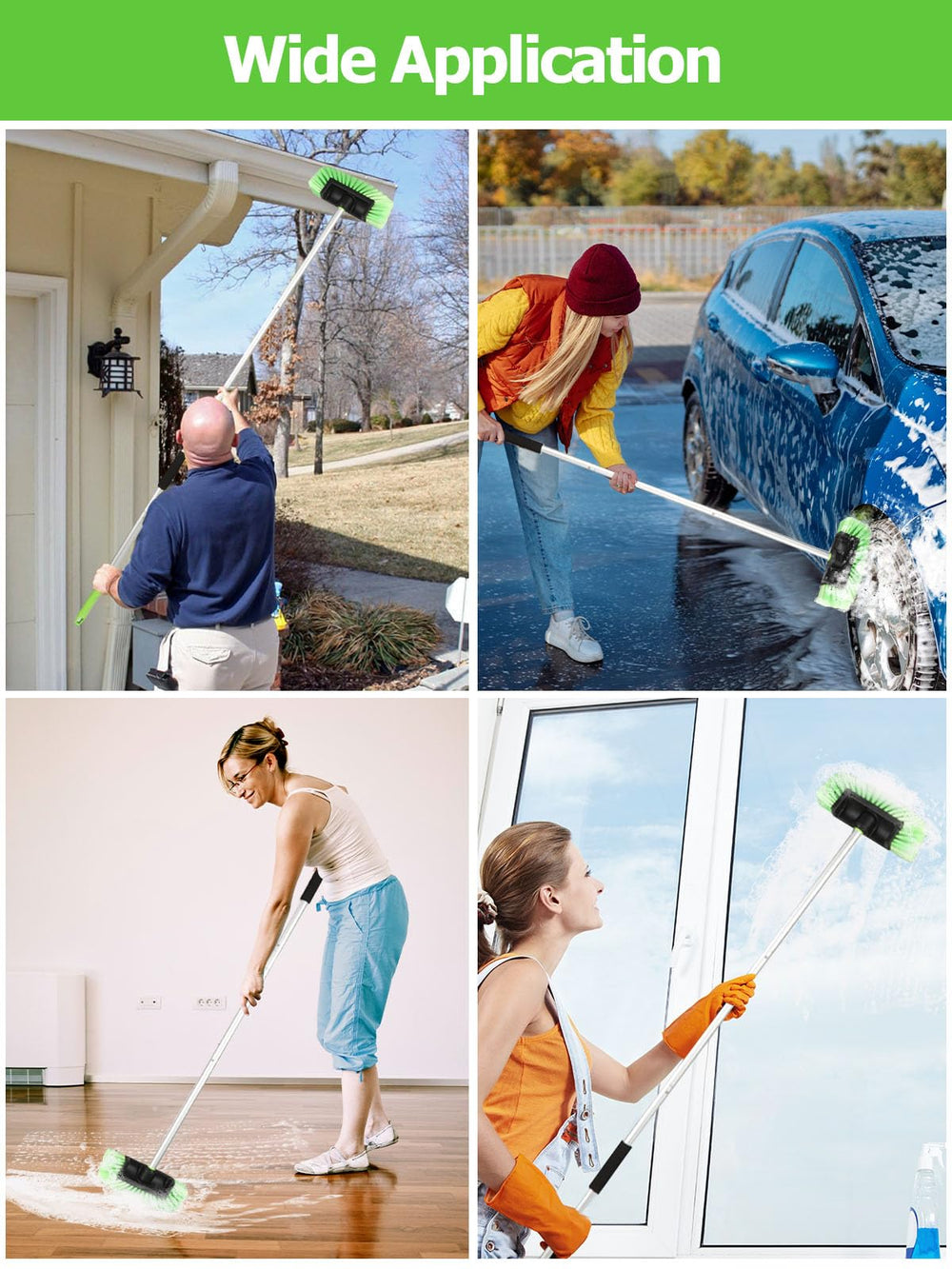 Jisejima lifestyle image cleaning driveway and house siding efficiently