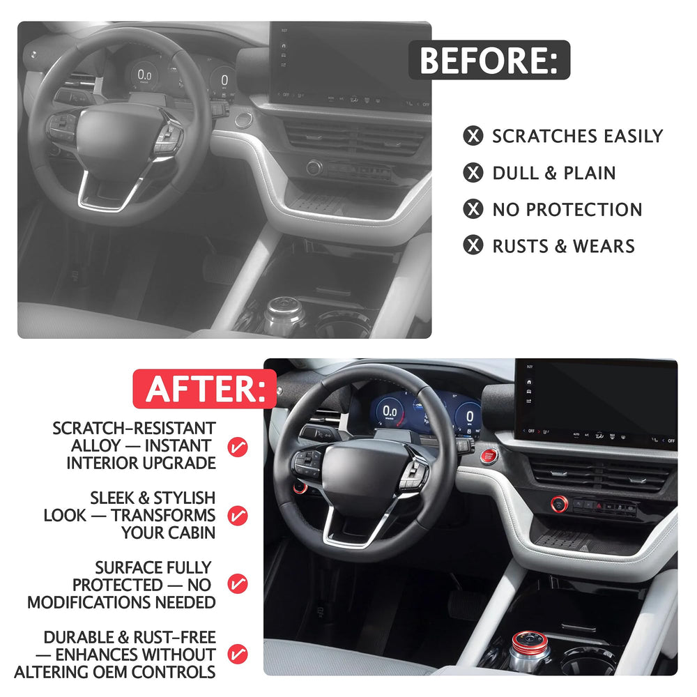 JIYOUNGSEN installed drive mode and rear vent covers in Explorer, cohesive interior styling