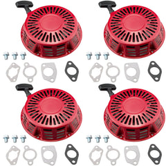 JJing recoil starter front assembly showing mounting flange and cord for reliable starts