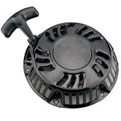 JJing recoil starter front view showing mounting holes and fit, improving replacement confidence