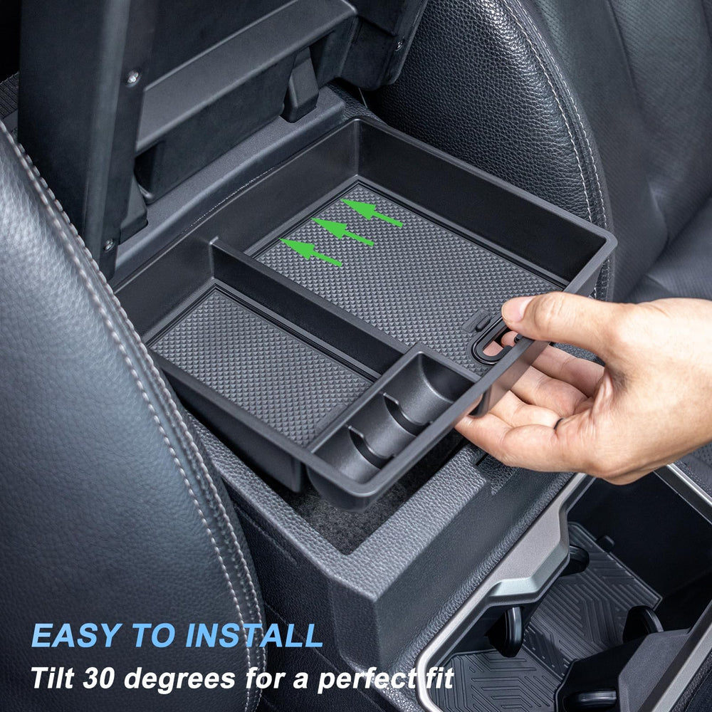 JKCOVER tray installed in Tacoma console providing factory fit benefit