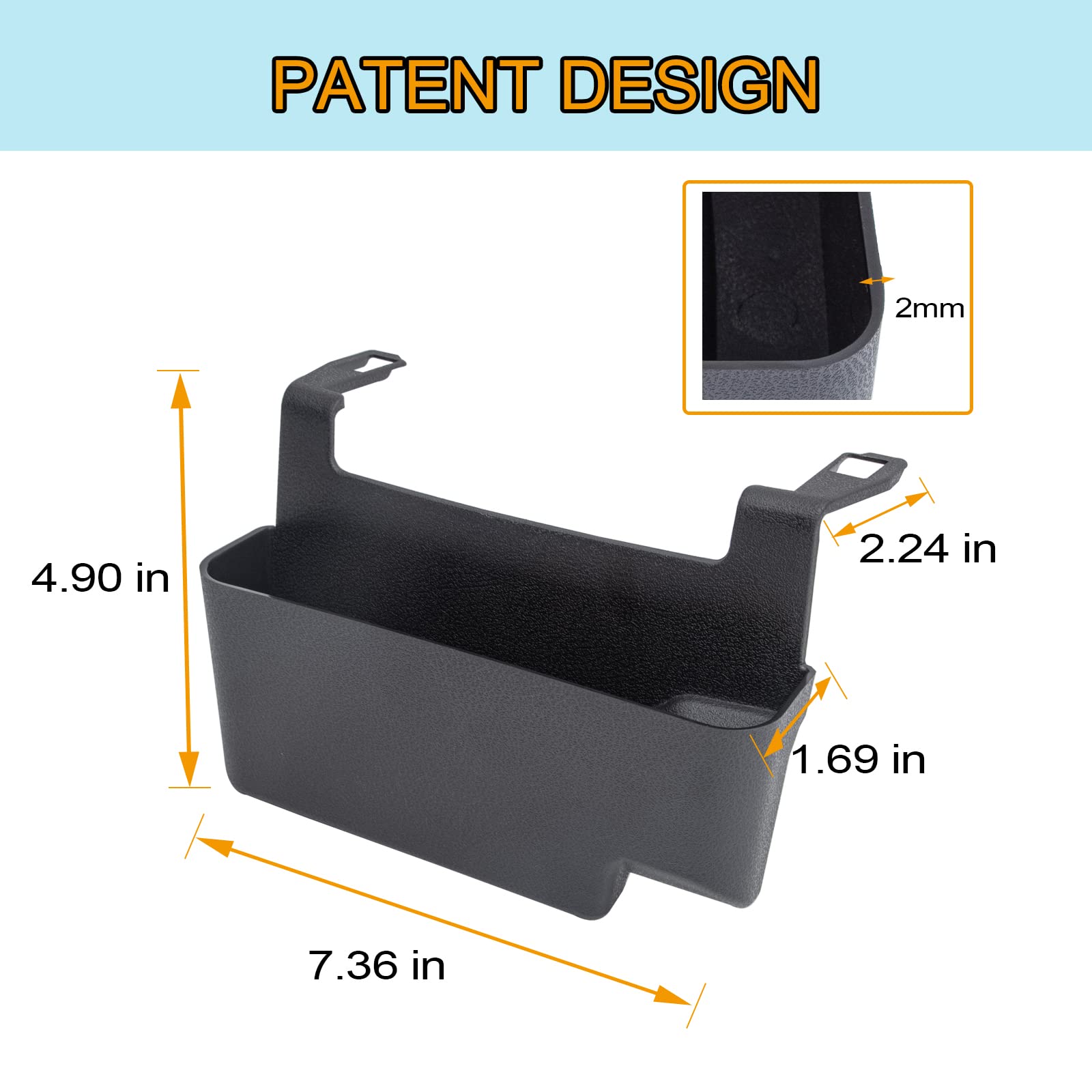 JKCOVER hanging box next to hand showing scale and usability