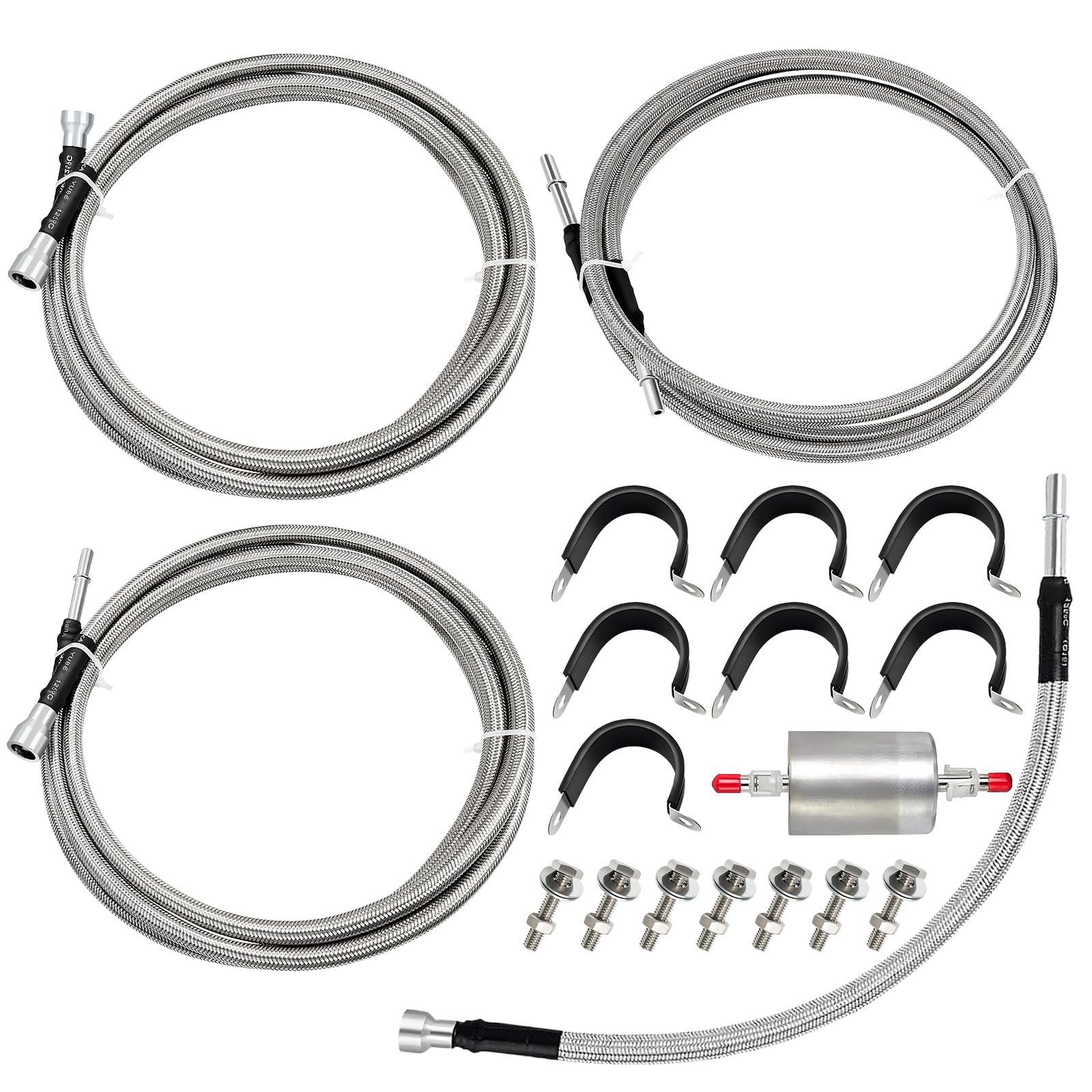 JkorkM front packaging showing complete fuel line kit and contents, ensures correct purchase