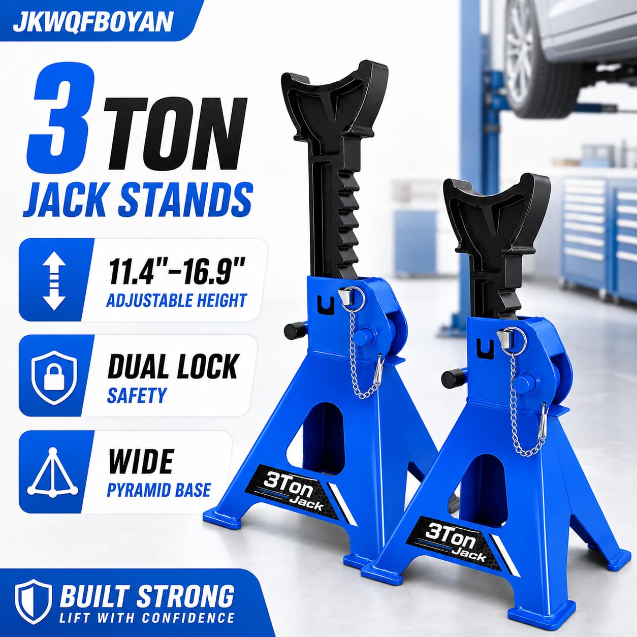 JKWQFBOYAN base closeup highlighting pyramid foot pad for improved stability