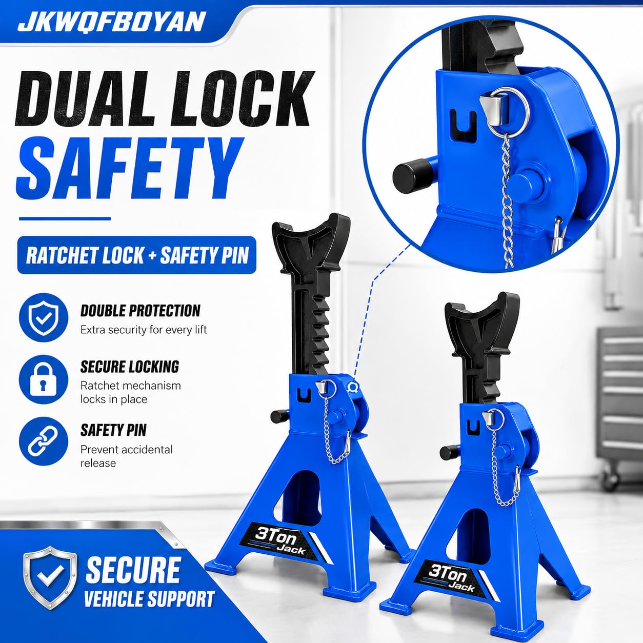 JKWQFBOYAN saddle notch detail cradles vehicle edges and prevents slippage
