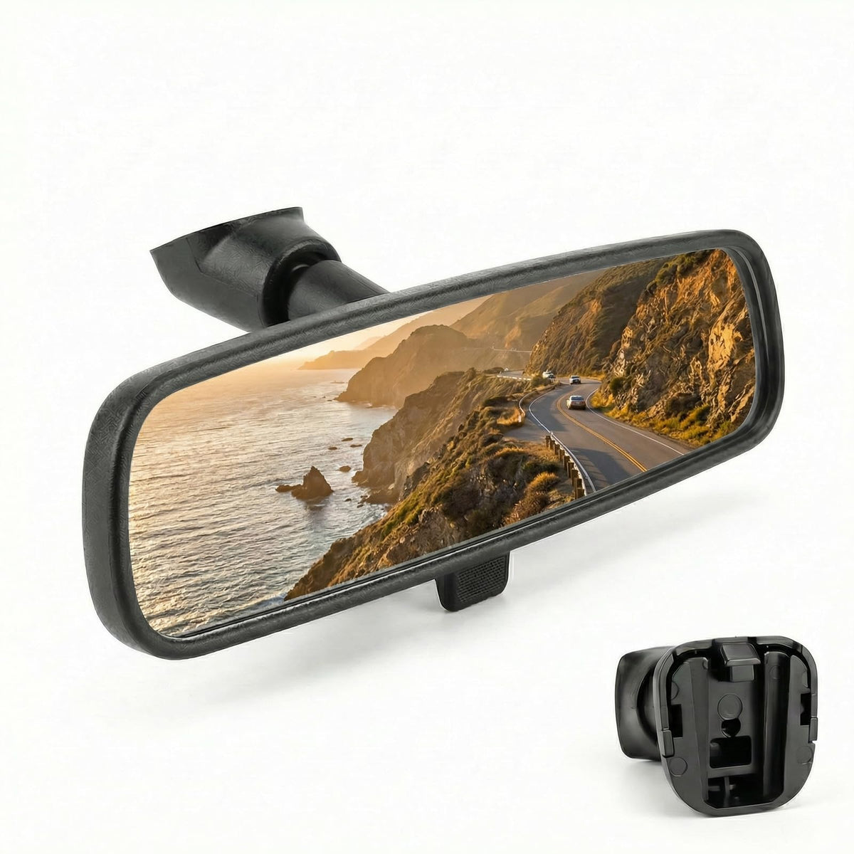 JLCunsola mirror front view showing full replacement clarity and OEM fit benefit
