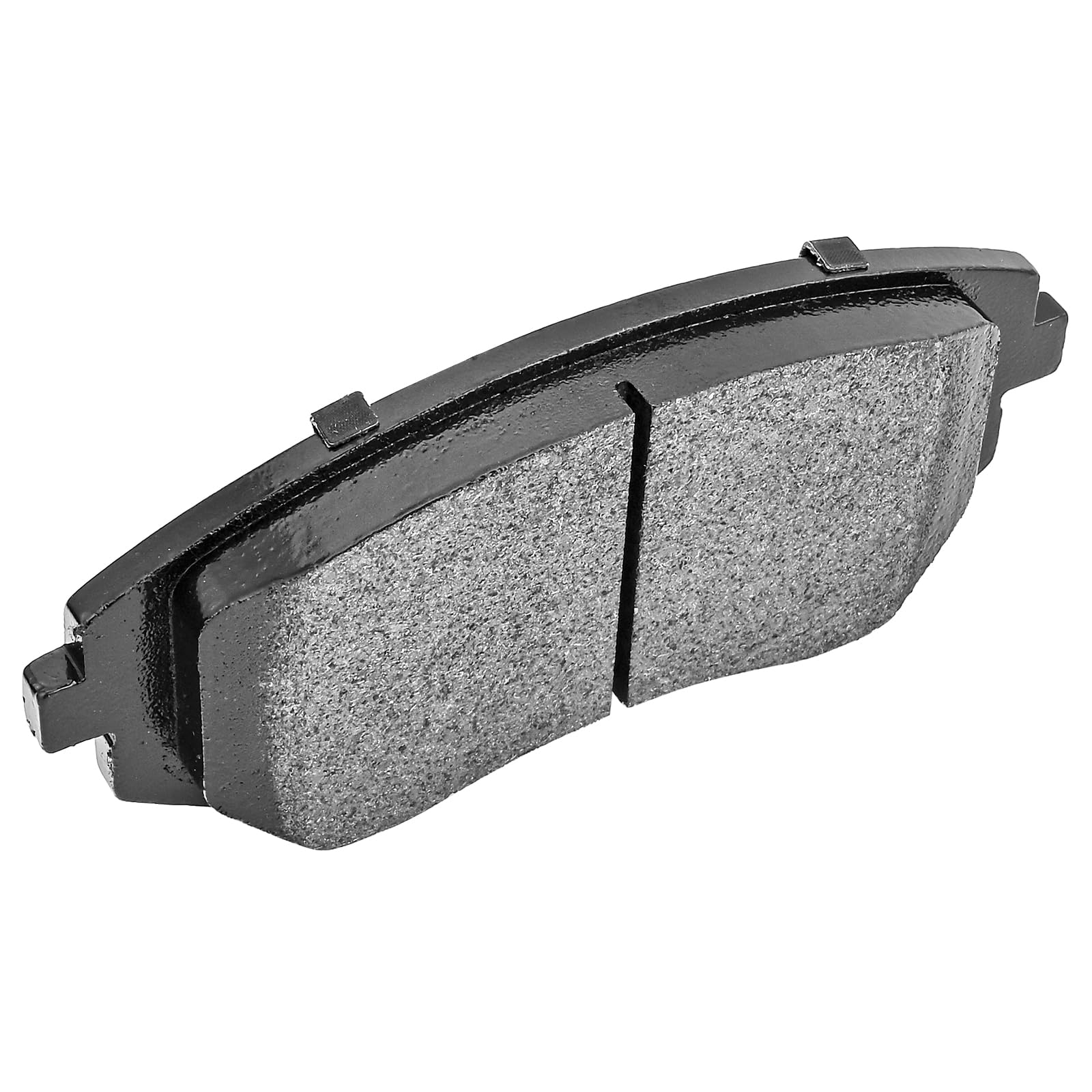 JLEO rear pad mounted on brake rotor demonstrating consistent stopping