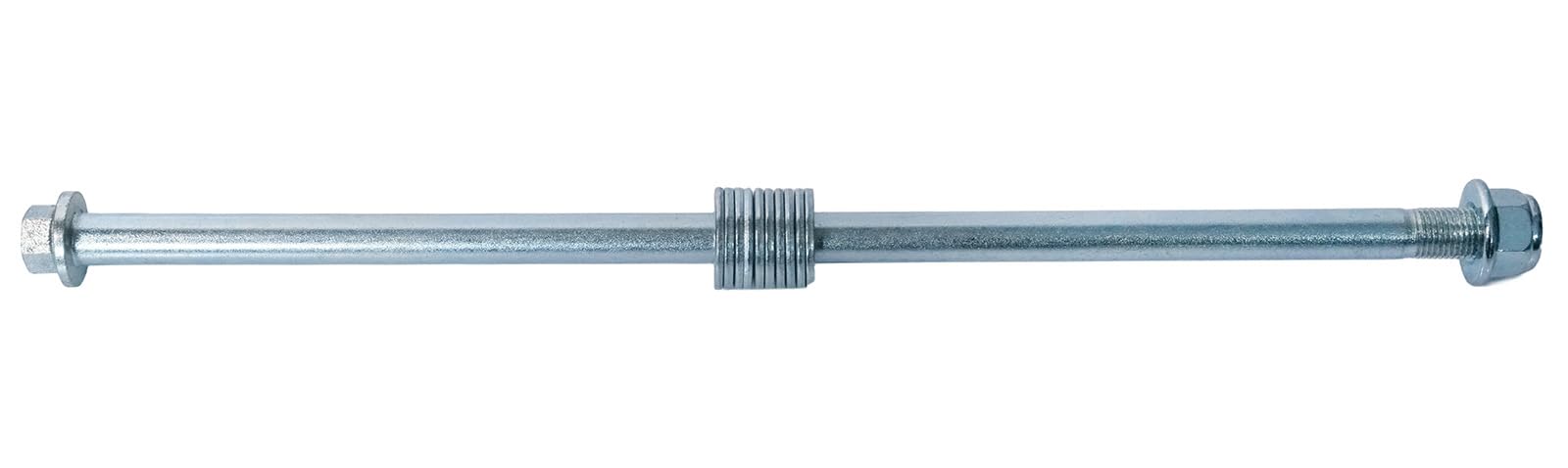 JMCHstore axle installed on mini bike wheel illustrating proper fit and improved wheel alignment