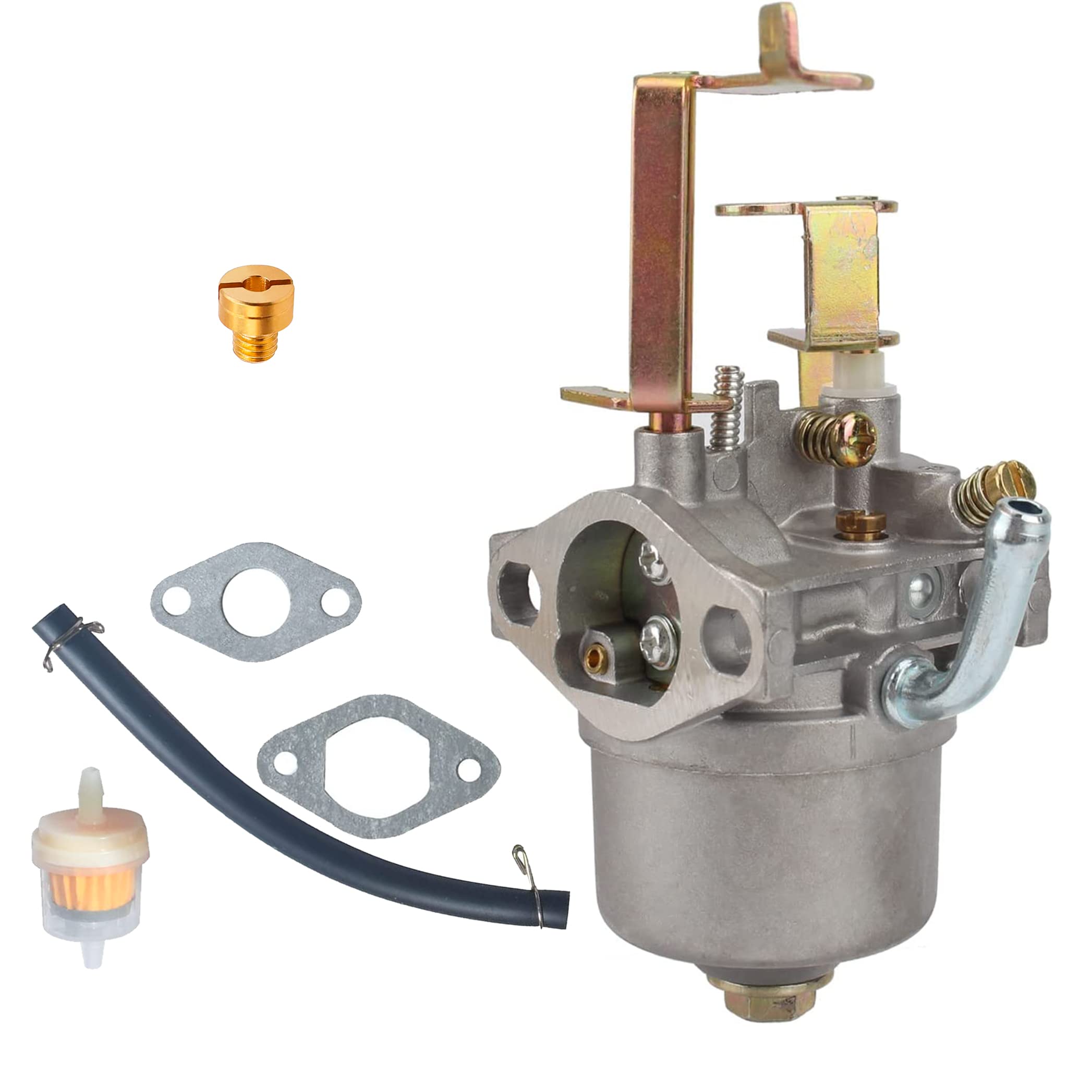 JMCHstore carburetor on workbench with mini kart illustrating upgrade readiness