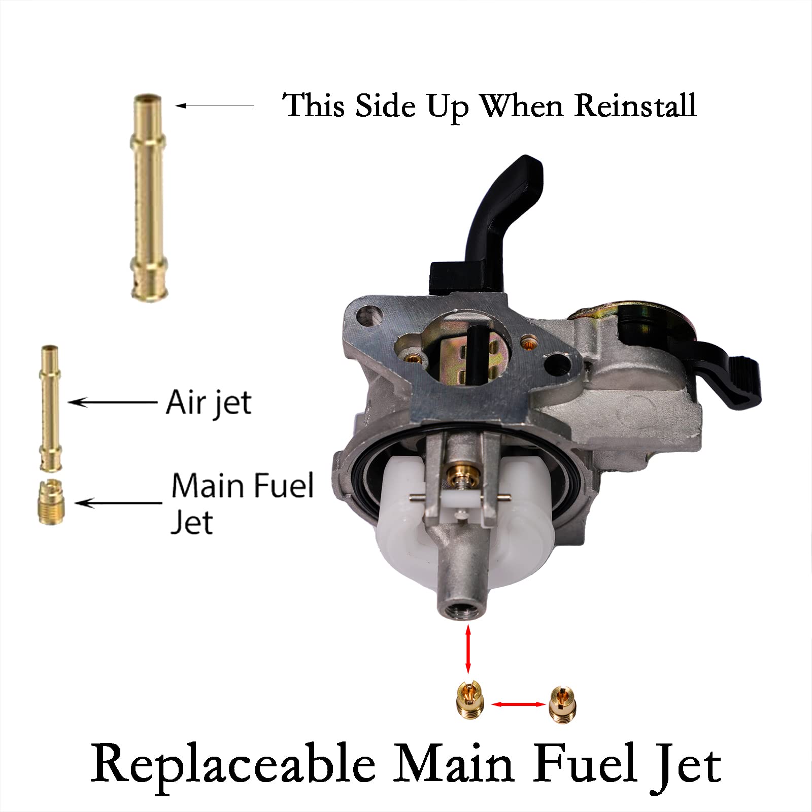 JMCHstore carburetor replaceable main jet displayed for simple tuning