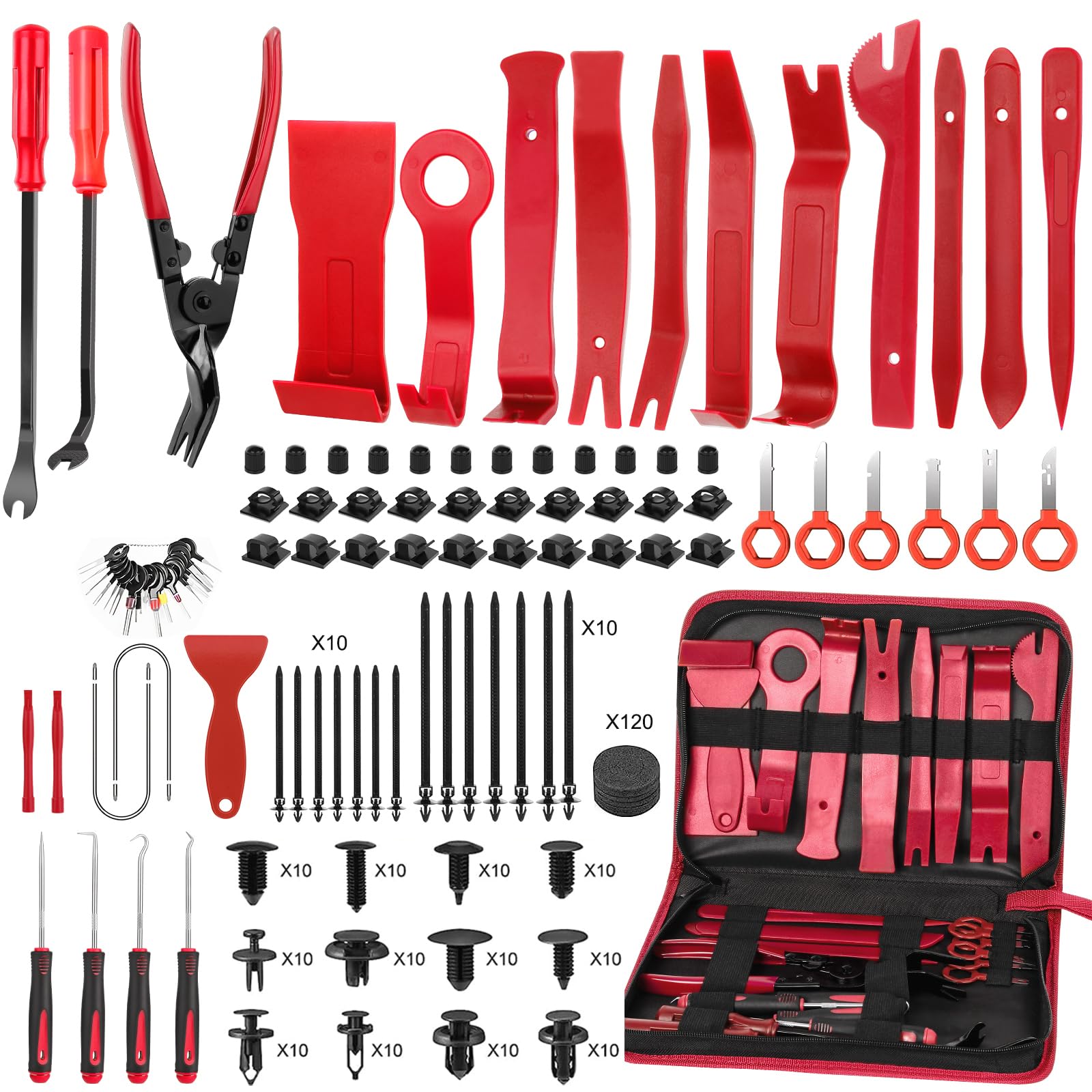 JNLK kit open display showing full tool and clip selection for versatile repairs