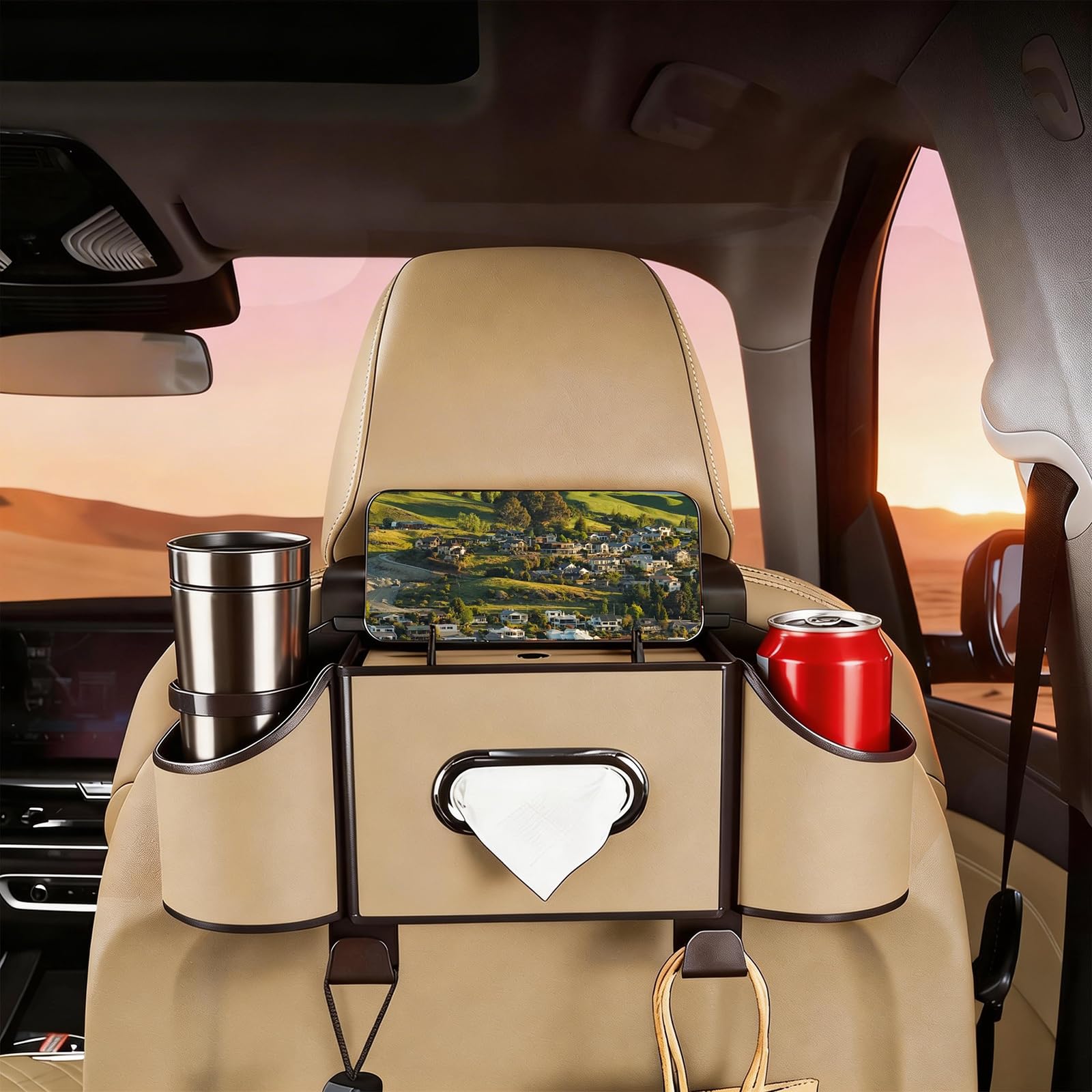 Joezhe installed in SUV backseat creating tidy rear storage benefit