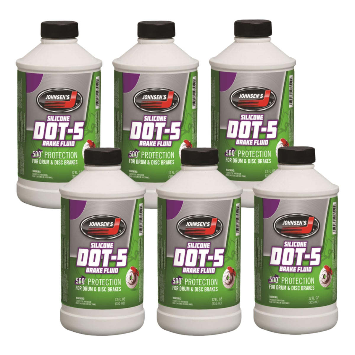 Johnsen's front label on 12 oz bottle showing product and compatibility benefits