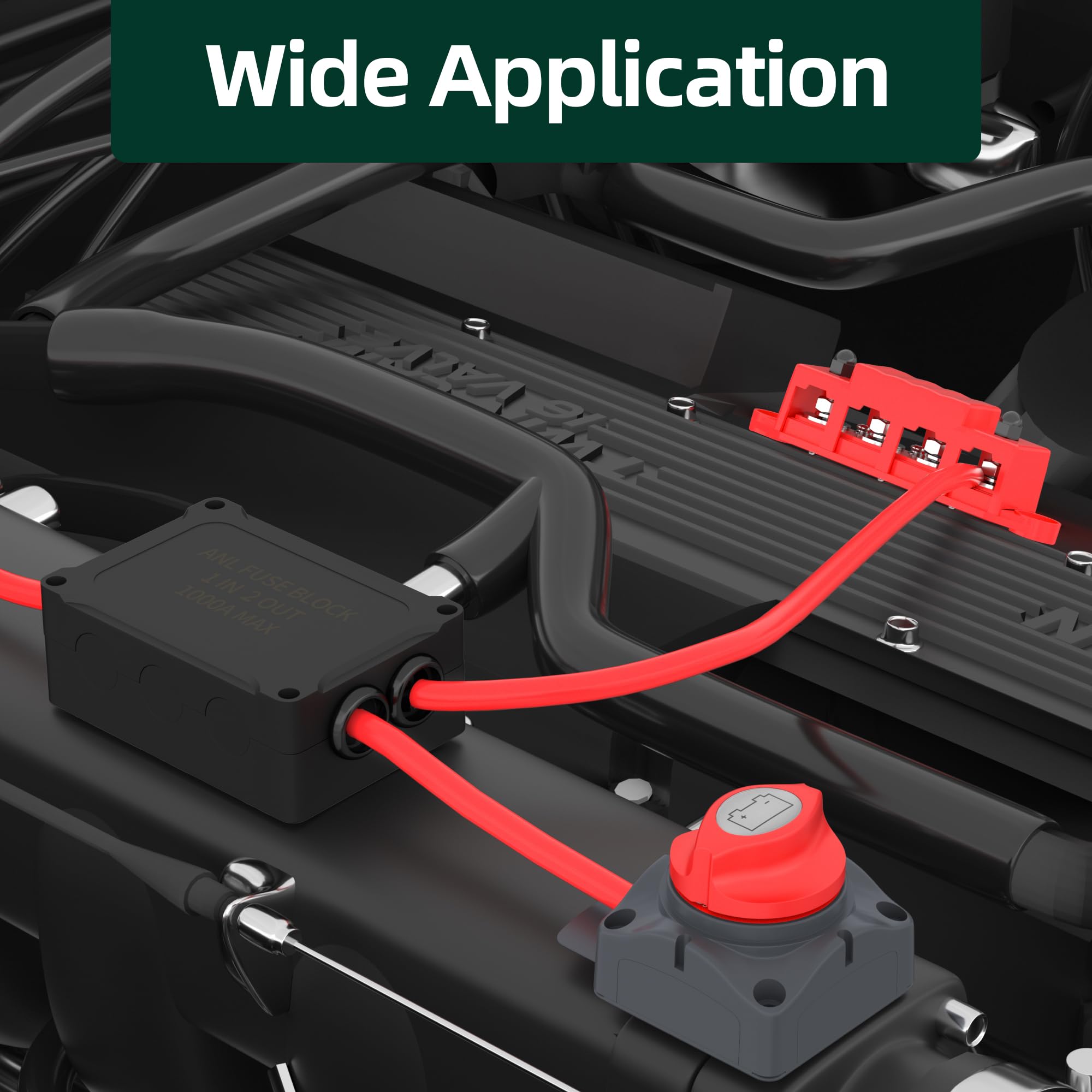 Joinfworld fuse block next to pliers to show scale and fitment for large gauge cables