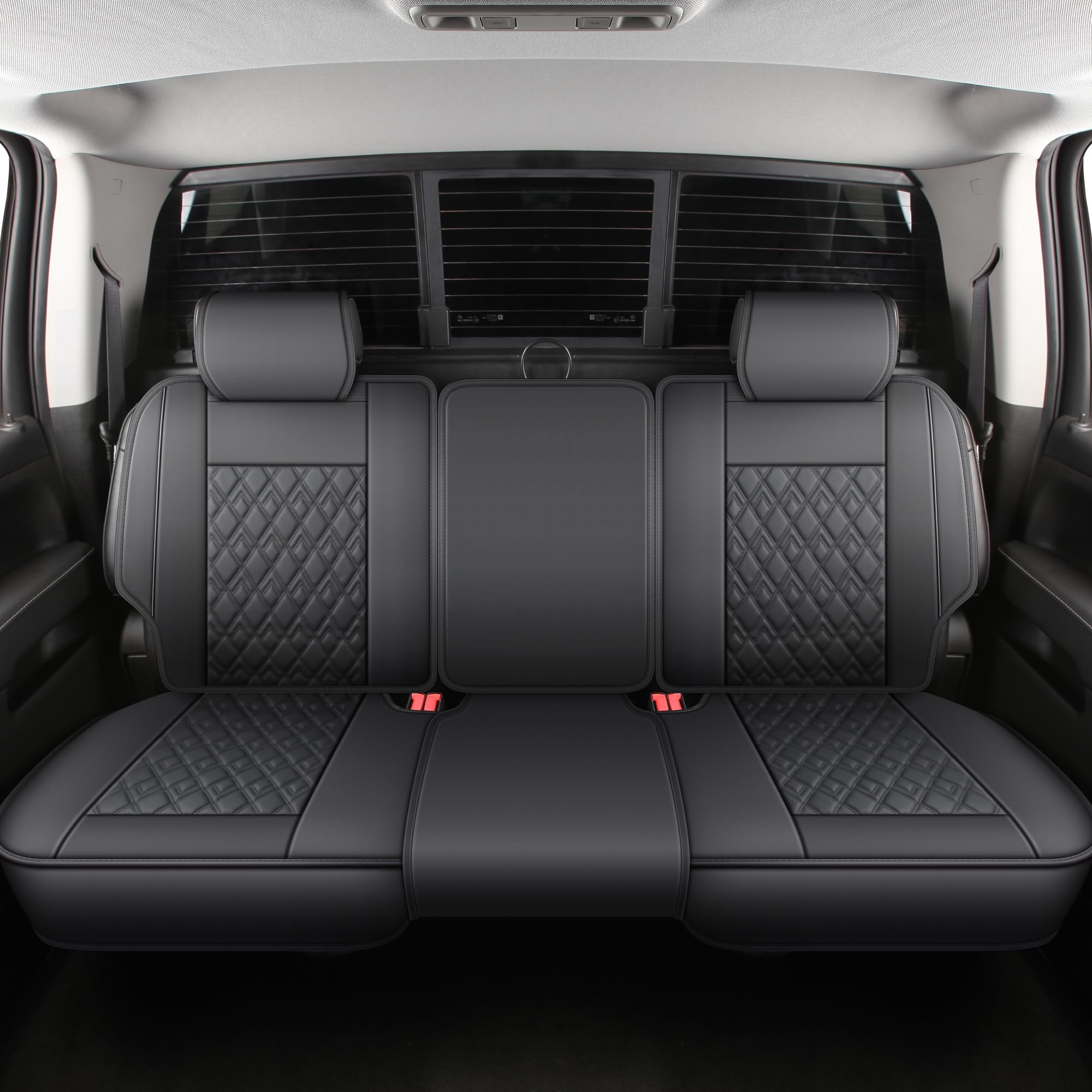 JOJOBAY back seat coverage in crew cab demonstrating full rear protection