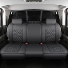 JOJOBAY back seat coverage in crew cab demonstrating full rear protection