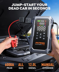Joltekon smart 3.3-inch display detail showing live pressure and mode indicators