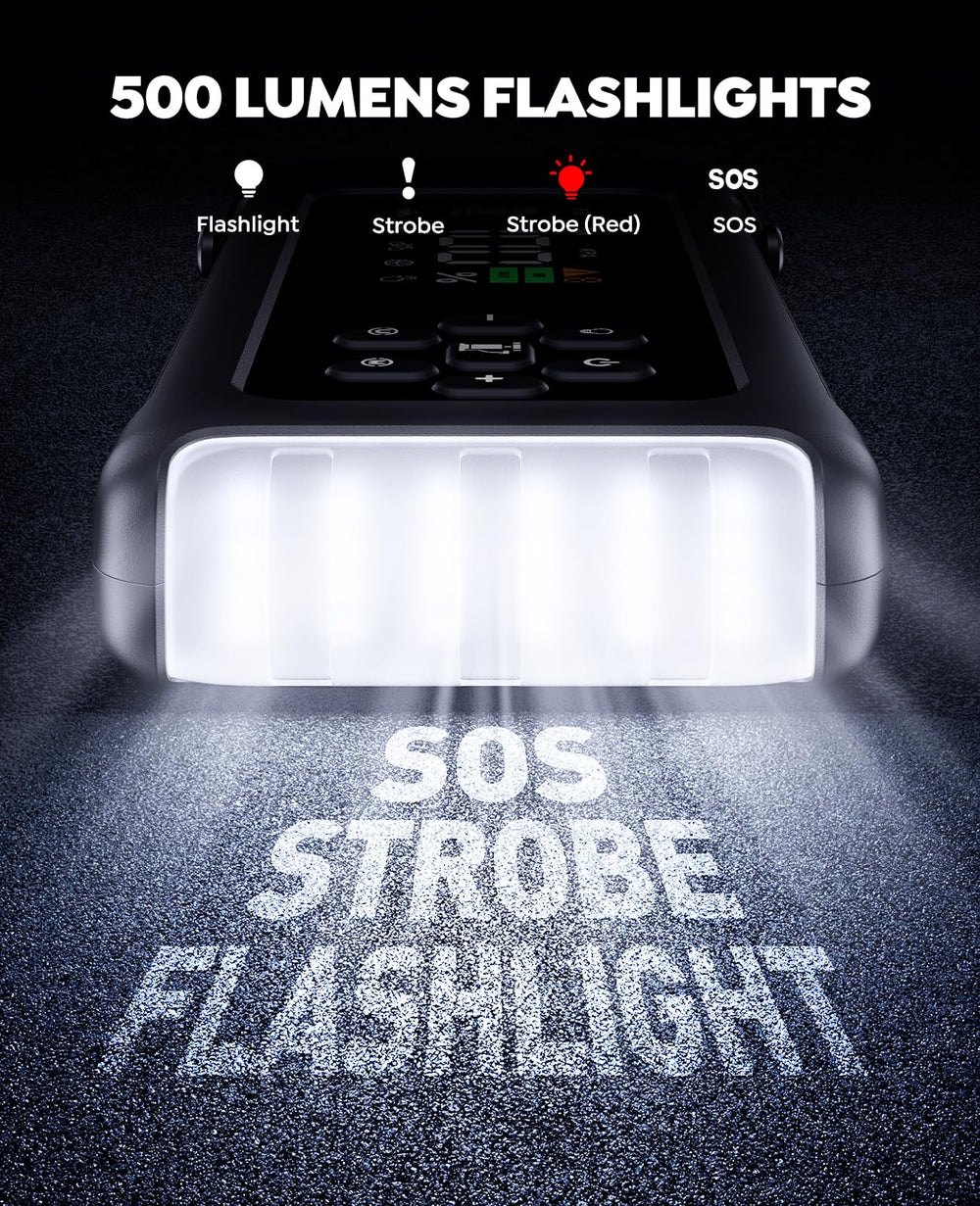 Joltekon LED flashlight and ergonomic handle for night roadside visibility