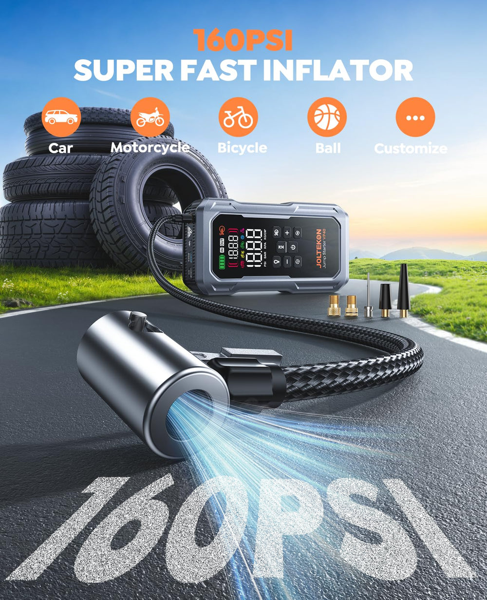 Joltekon set of inflation nozzles and compressor connection for versatile inflations
