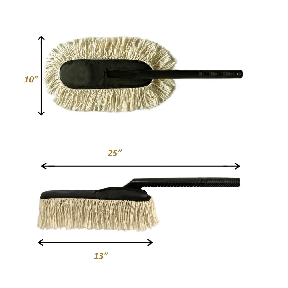 JOPASU duster used on car roof illustrating safe high-surface dust removal