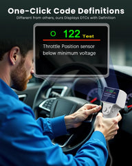JOPLAY closeup of 2.4-inch LCD displaying code and definition, instant clarity
