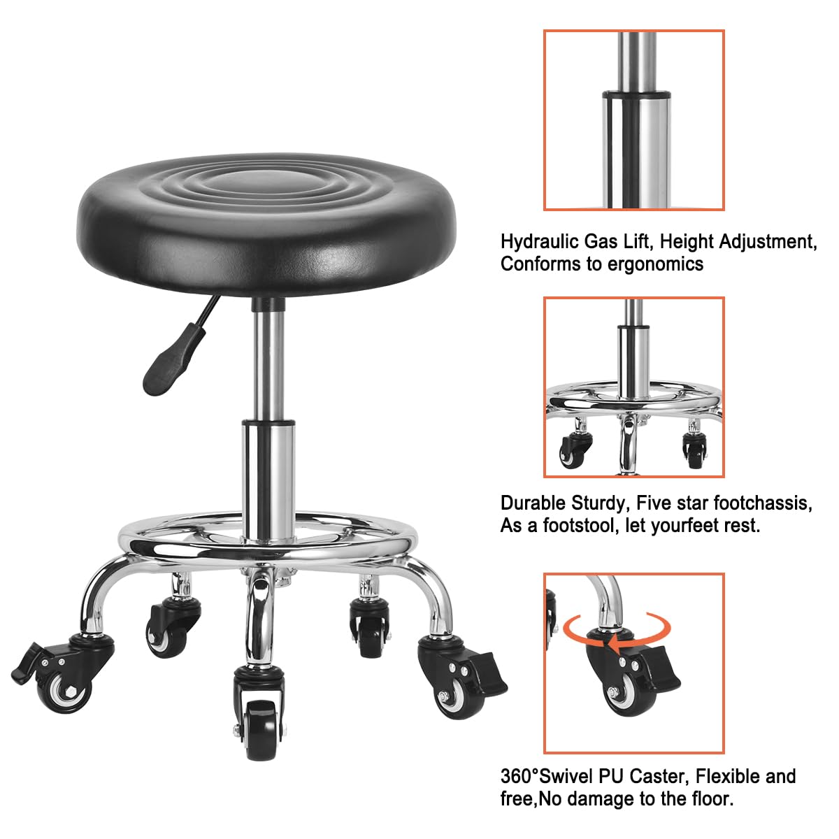 JOSTZHXIN side profile demonstrating height adjustment range for varied tasks