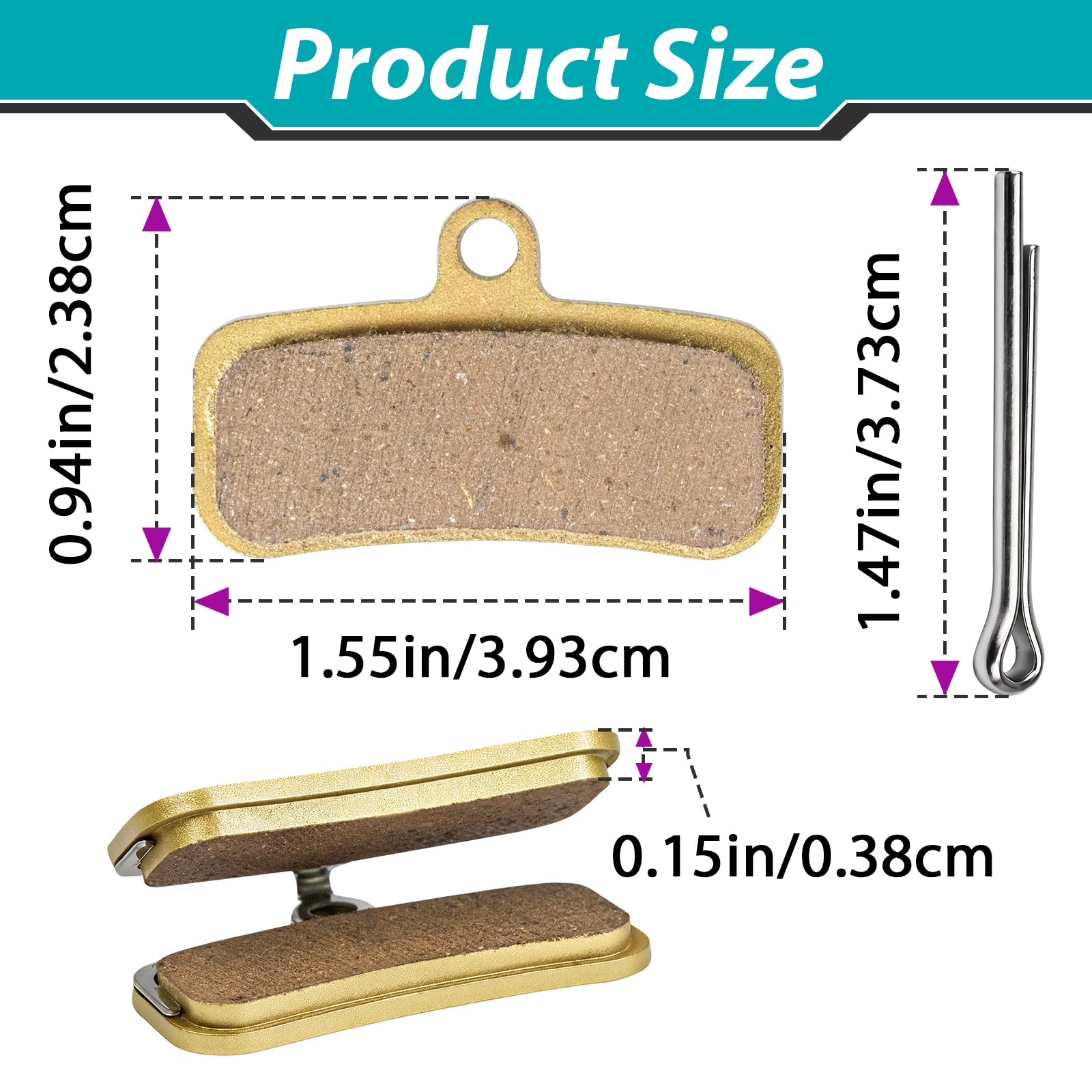 Joworthy side profile showing pad thickness for clear wear comparison and longevity