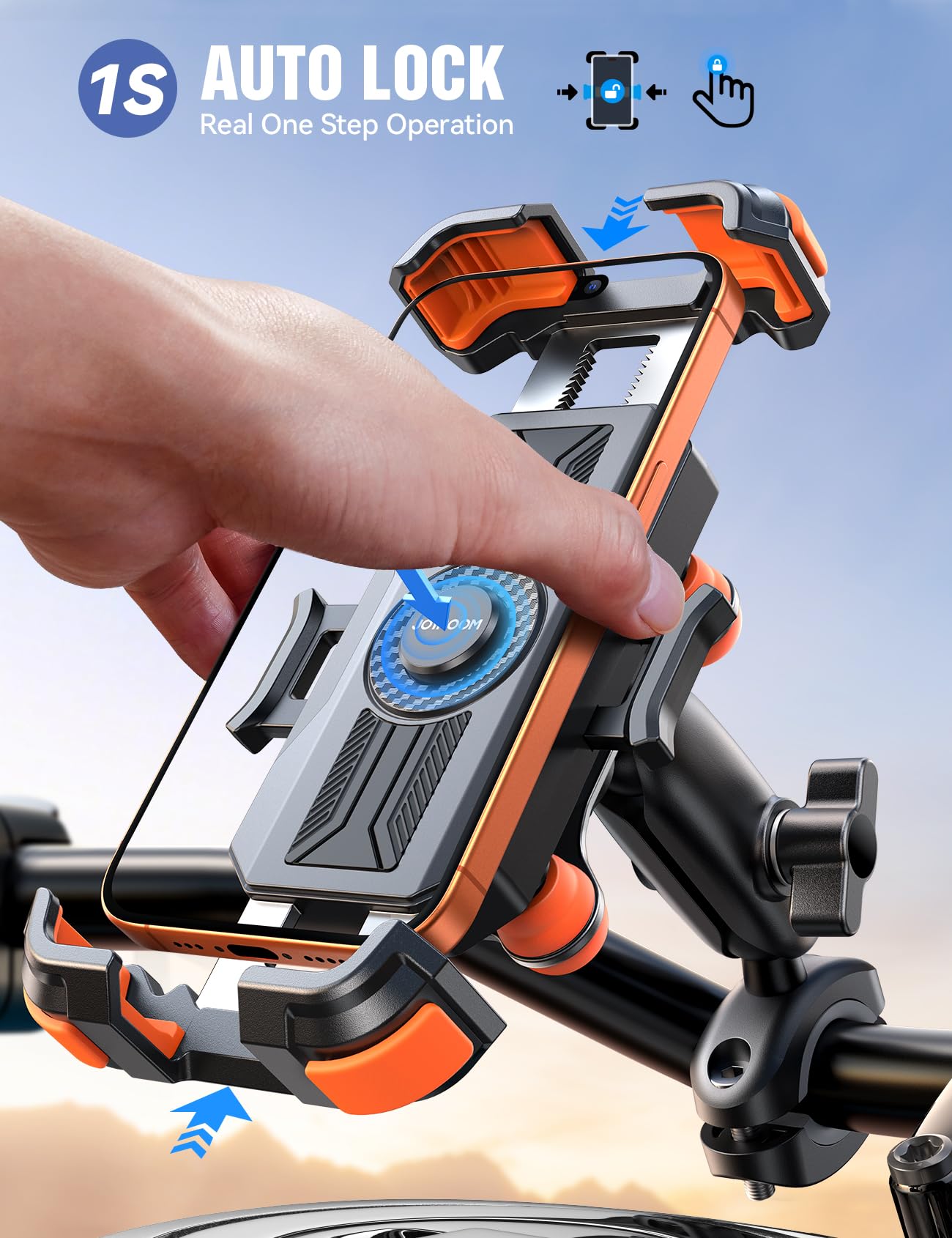 joyroom 720-degree rotating ball head side view enabling flexible viewing angles