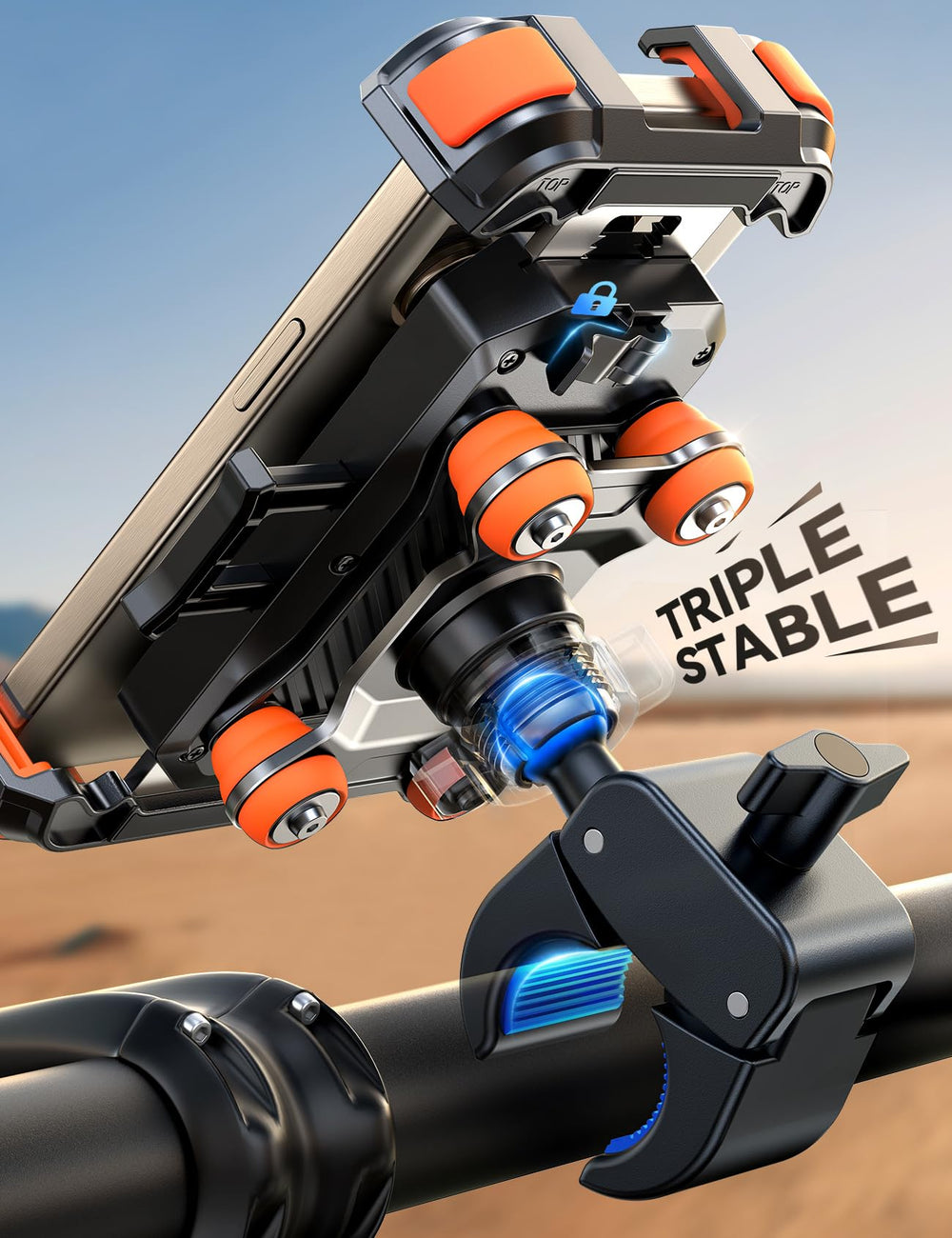 JOYROOM phone installed on handlebar showing steady navigation benefit