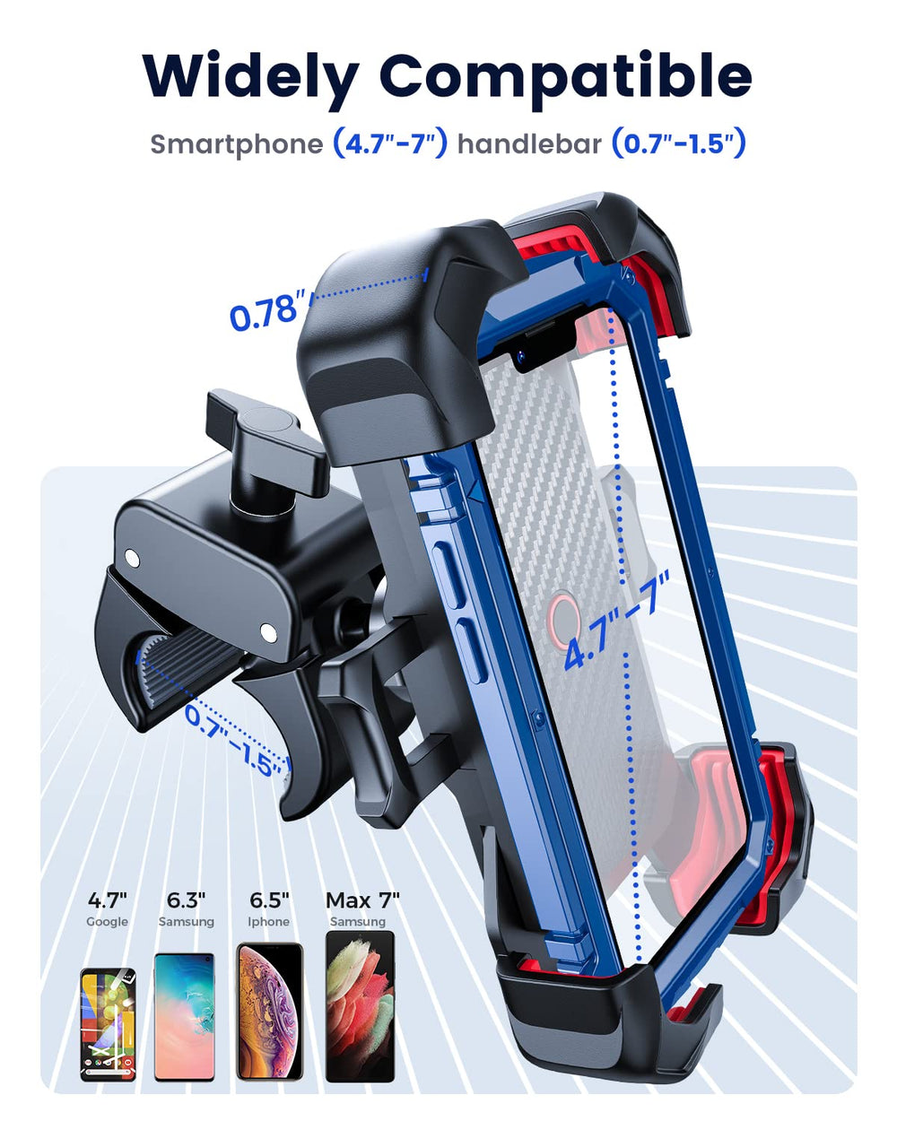 JOYROOM scale comparison with phone showing wide device compatibility