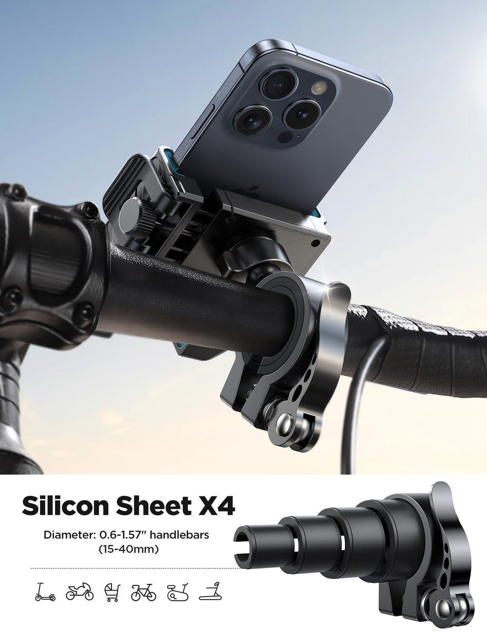 JOYROOM size comparison with phone demonstrating fit for 4.7-7 inch devices
