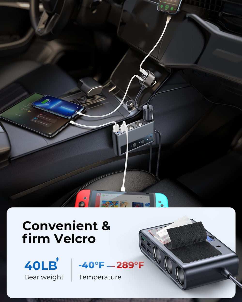 JOYROOM close-up of USB ports showing PD and QC3.0 fast-charging labels
