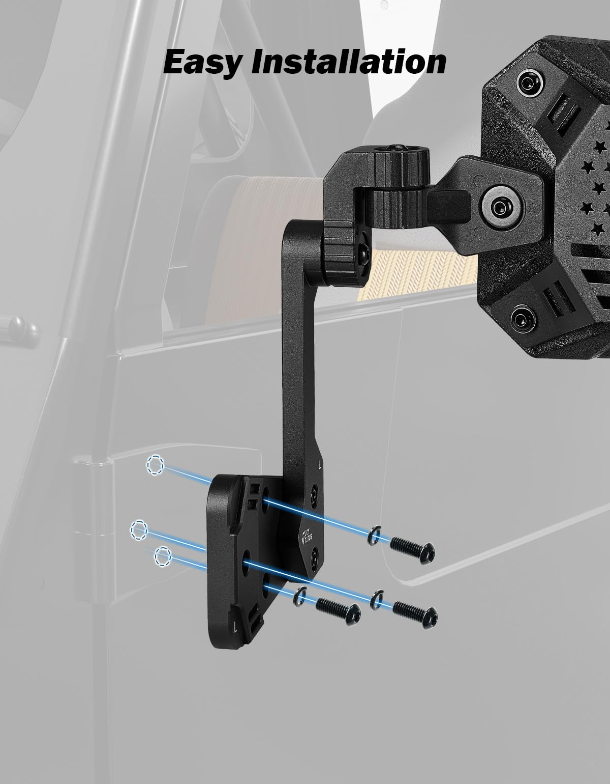 JOYTUTUS metal bracket detail with powder-coated finish for rust protection