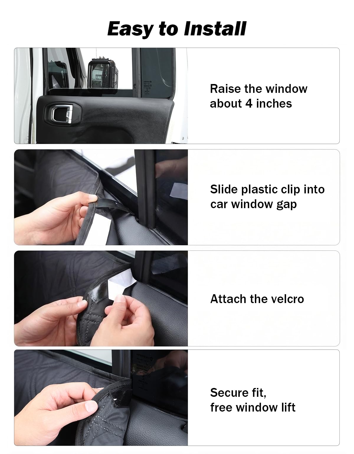 JOYTUTUS clip in window gap installation demonstrates fast attachment