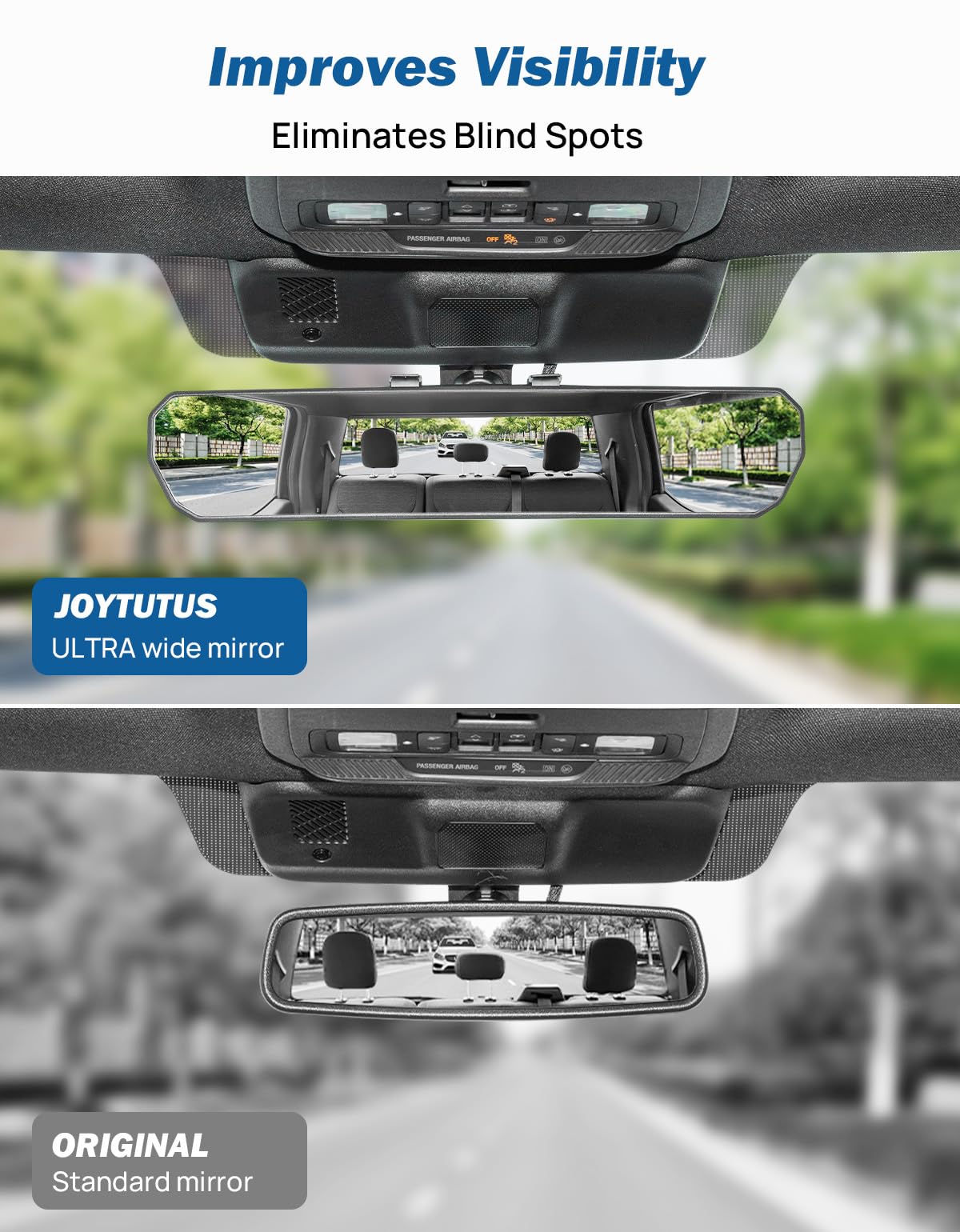 JOYTUTUS adjustable clip mount back view showing secure installation and quick fit