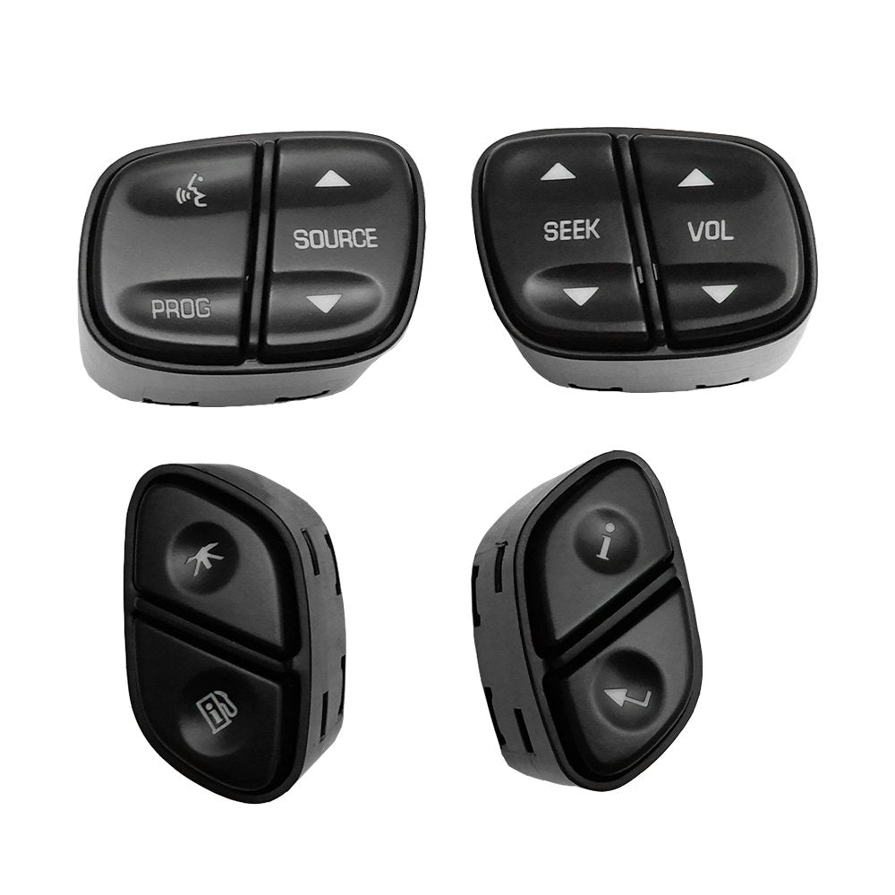 JOYTUTUS front view of replacement steering wheel switches showing fit and finish benefit
