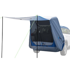 JOYTUTUS front view showing closed tailgate tent and protected entry