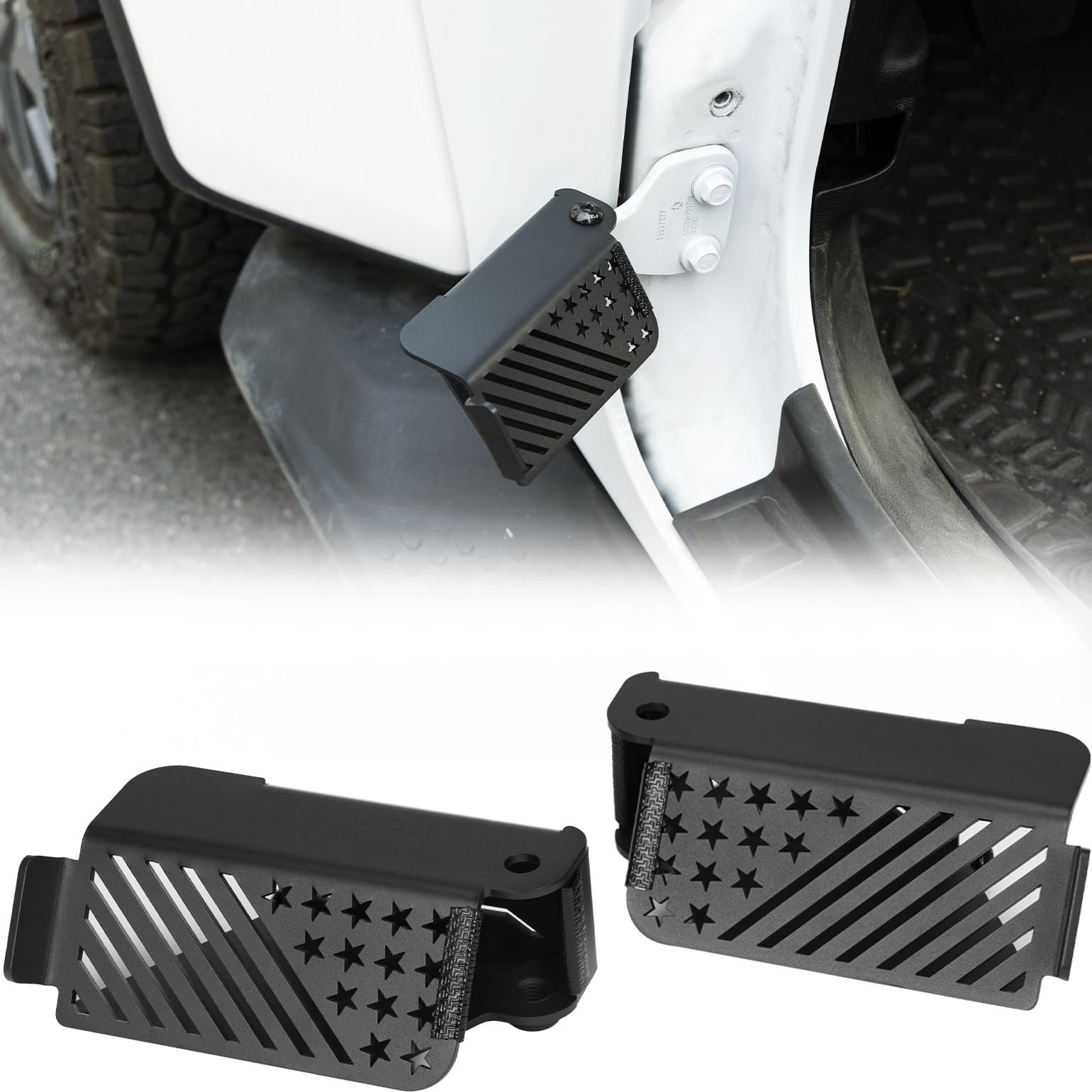 JOYTUTUS front view mounted on hinge showing secure fit and style