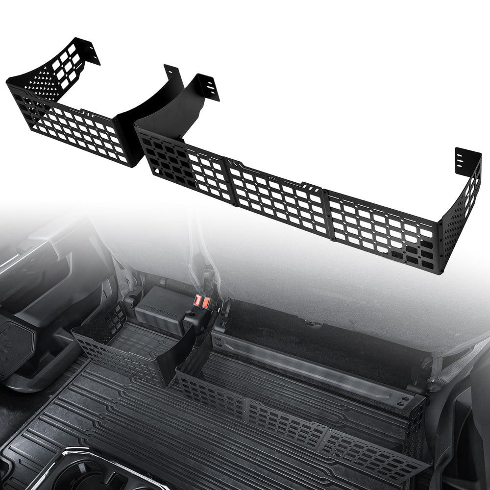 JOYTUTUS front view of installed under-seat panel showing secure storage benefit