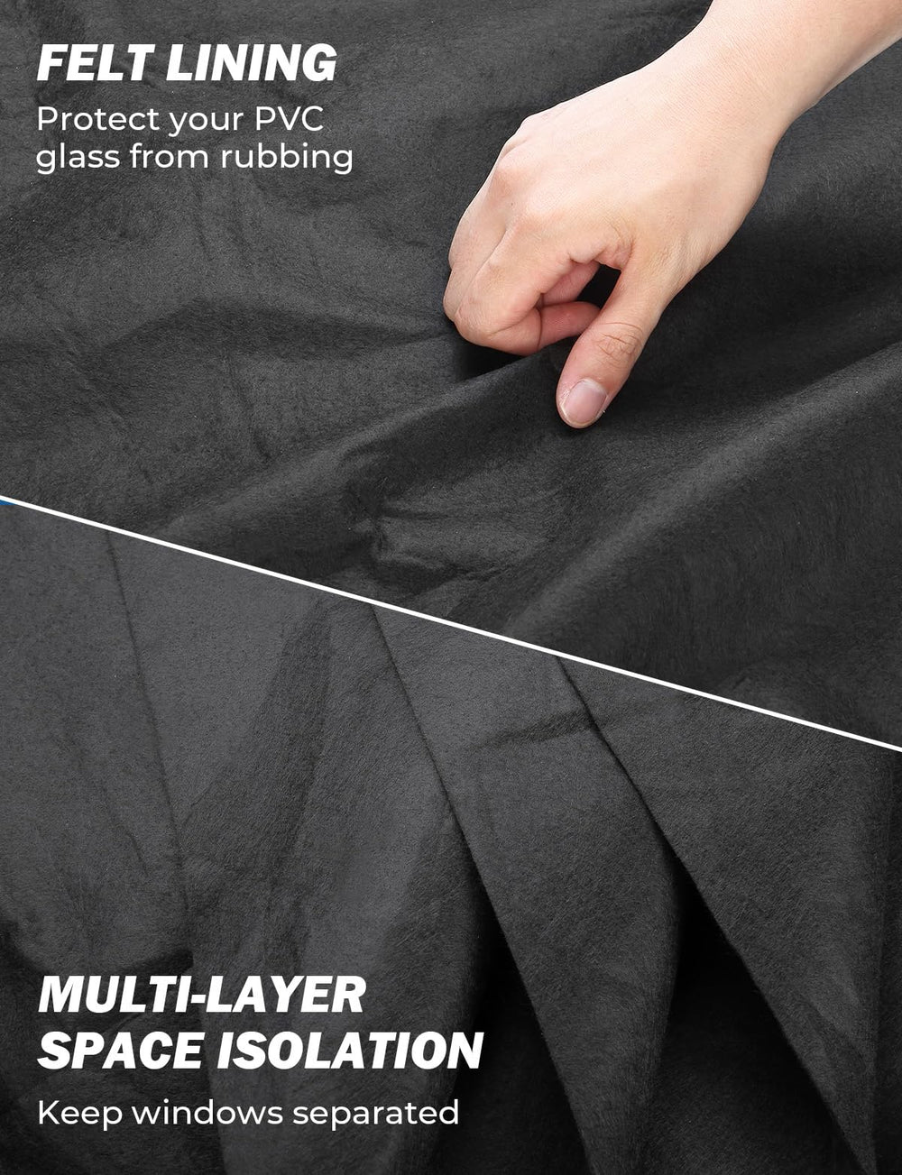 JOYTUTUS storage bag stowed behind rear seat keeping windows safe during travel