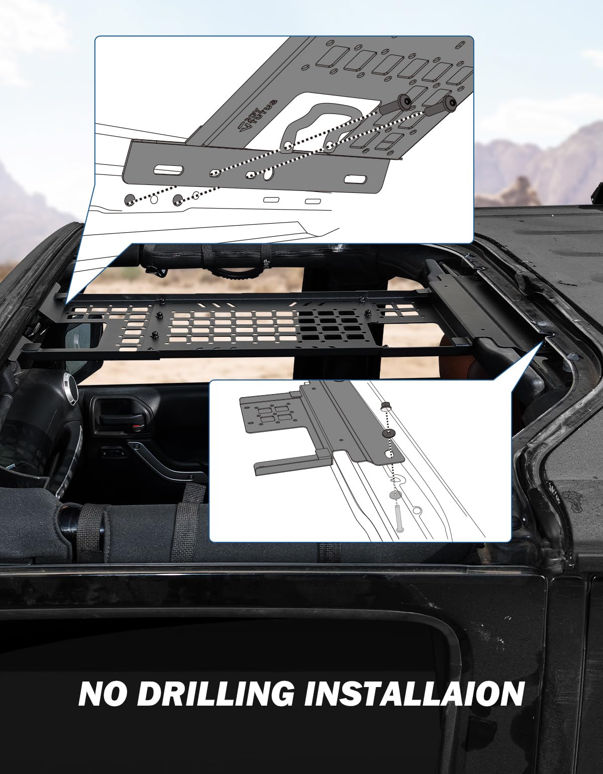 JOYTUTUS interior view with gear attached showing easy access benefit