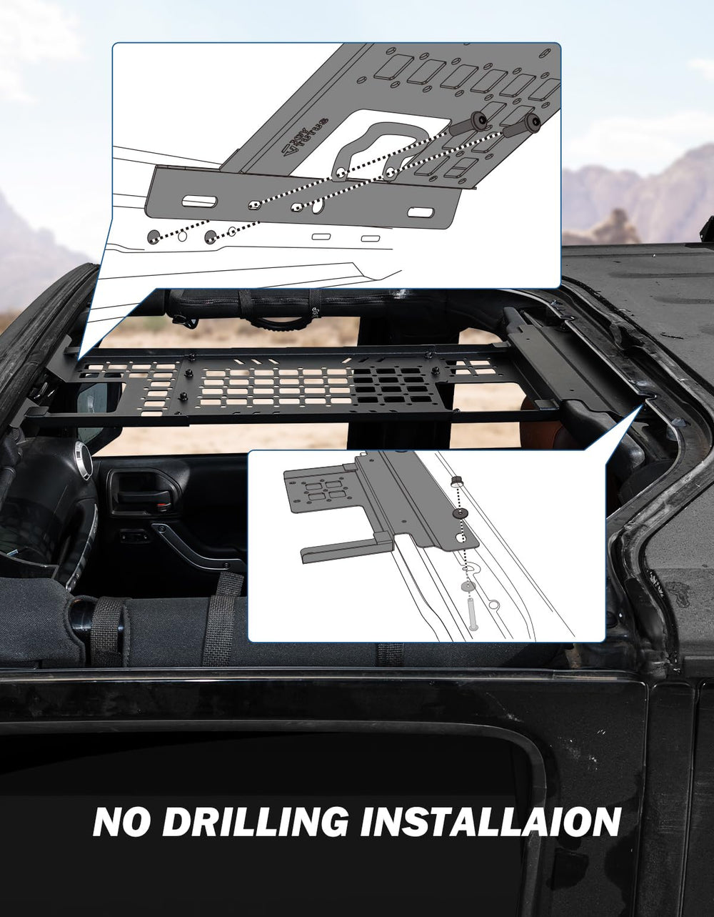 JOYTUTUS interior view with gear attached showing easy access benefit