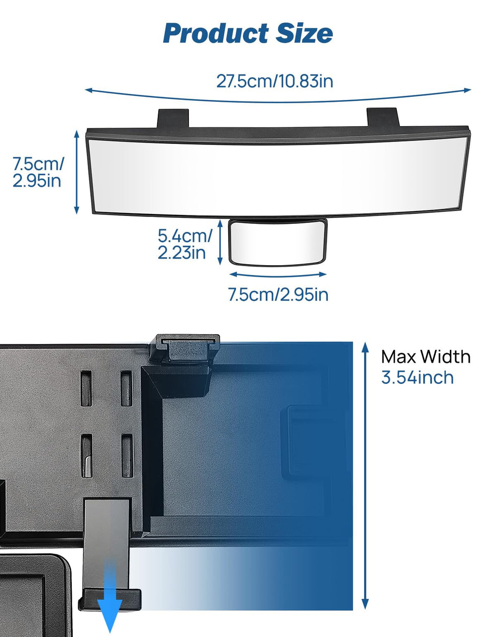 JOYTUTUS size comparison illustrating larger 11-inch viewing area